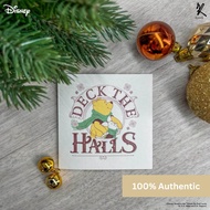 [Disney Official Licensed] Winnie the Pooh - Deck The Halls Christmas Gift Tag (Pack of 5)
