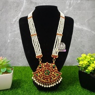 Brananatyanam Long Necklace Kemp Jewel Set // Indian Classic Dancers Jewellery