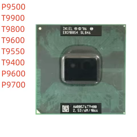 1pcs used T9400 T9550 T9600 T9800 T9900 P9500 P9600 P9700 CPU Laptop Processor