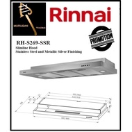RINNAI RH-S269-SSR SLIMLINE HOOD STAINLESS STEEL - 1 YEAR MANUFACTURER WARRANTY + FREE DELIVERTY