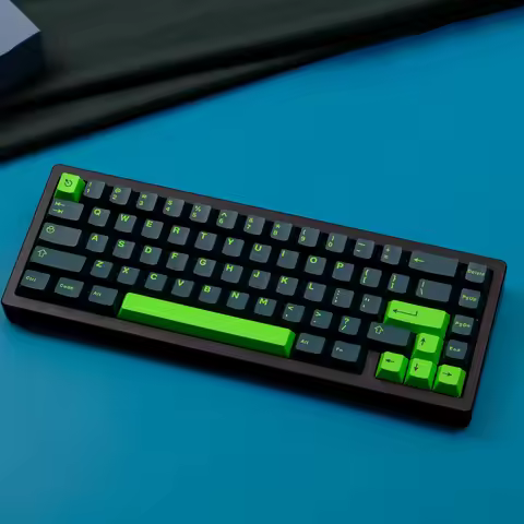 Aifei ABS Blackish Green Keycaps ICON Double Shot Cherry Height for Mechanical Keyboard AULA F75 Mad