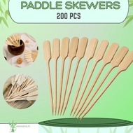 200 pcs Bamboo Rocket Skewers BBQ Sticks Disposable Wooden Barbecue Sticks |Eco-Friendly BBQ Sticks