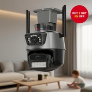 4K and 6MP Resolution Dual Lens Outdoor Camera with Police Siren