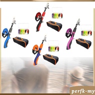 [PerfkMY] Kids Fishing Rod Child Fishing Rod Complete Set with Lures Adjustable 34cm to