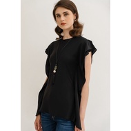 SEDA | HESTIA | Frill Top Black Sleeve Top