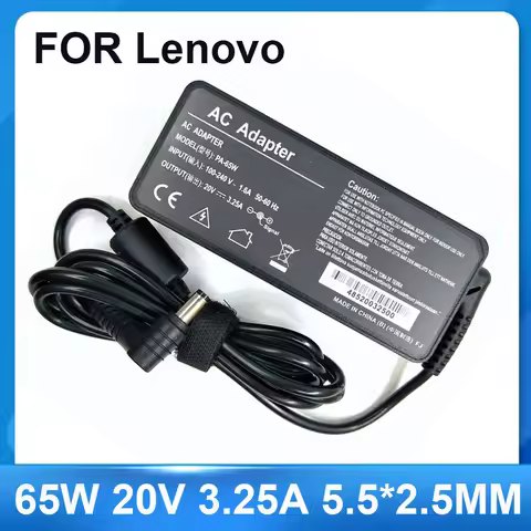 65W 20V 3.25A 5.5*2.5mm Laptop Charger For Lenovo U130 U350 U310 U410 U430 U450 Y430 Y460 Z360 G230 