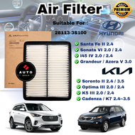 AIR FILTER KIA OPTIMA (TF/K5)(10~15) / HYUNDAI SONATA YF(09~14)/ HYUNDAI SANTA (FE/CM)(06~12) 28113‐