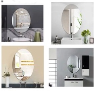 3d OVAL Mirror STICKER Acrylic Glass Wall STICKER