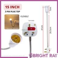 Lamp Holder E27|13A plug  3 pin plug E27 to E27 Light holder Extension plug Bulb Led with Plug 3 pin