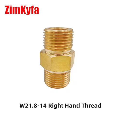 Commercial CO2 Carbon Dioxide Valve Adaptor Converter For Tranfering W21.8-14 to W21.8-14 DIN477 Con