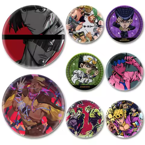 Jotaro Kujo Jonathan Joestar Joseph Joestar Dio Brando Badge Anime Cosplay Cartoon Enamel Pins for B