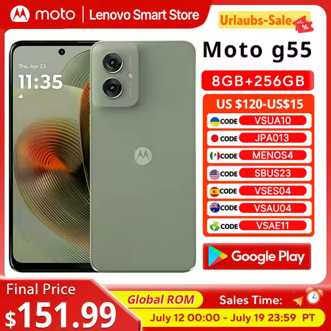 Motorola MOTO G55 Smartphone Original Global ROM 6.5-inch 120Hz Display 256GB MediaTek Dimensity 702