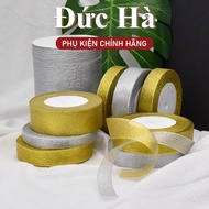 [CHEAP WHOLESALE] Lot of 5 rolls of glitter ribbon 1 2 4cm x 22m to make handmade flower gift wrappi