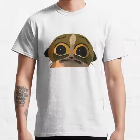 Funny Crying Mort Meme Madagascar Classic T Shirt white color