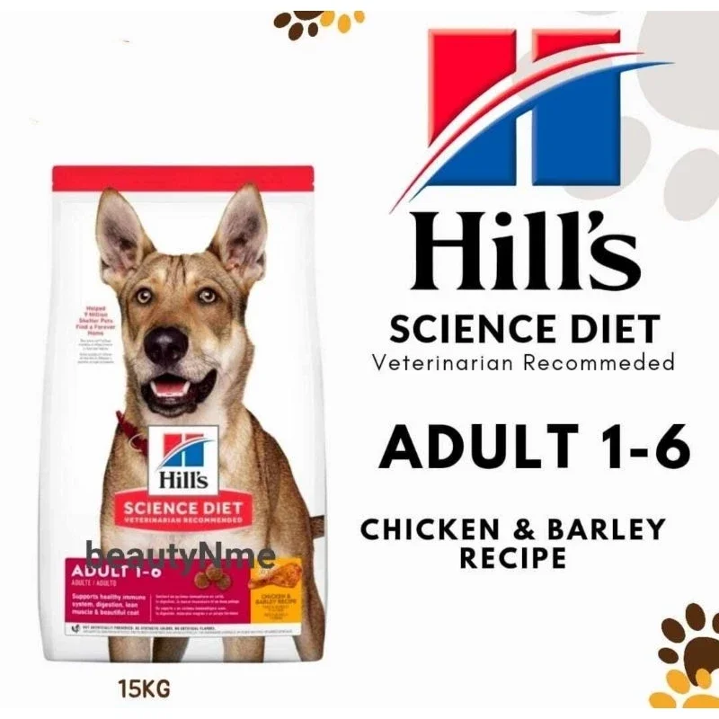 READY STOCK HILLS SCIENCE DIET ADULT 1-6 DOG DRY FOOD 15KG