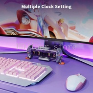 Times Gate Pixel Arbitrary Screen Glow Tube Clock - Decorative Desktop Tower Clock for Home Office