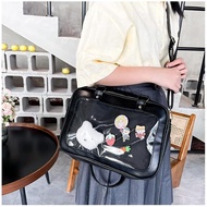 Ita Bag kawaii Pin Display Bag with Pin Mesh Insert Anime Crossbody Handbag Japanese Shoulder JK Uni
