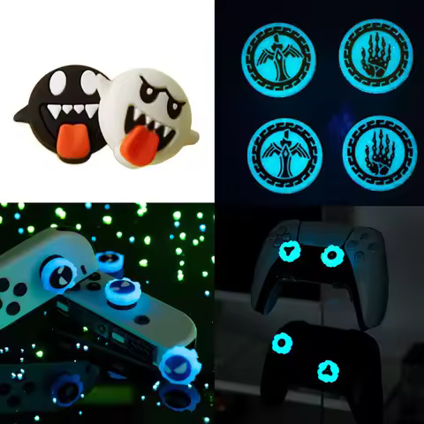 Luminous Silicone Thumb Stick Grip Cap Cover For Nintendo Switch Oled NS Lite For Sony PS5 PS4 Pro P