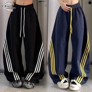 Ready Stock Seluar Perempuan Seluar Baggy Perempuan Stripe Baggy Tracksuit Baggy Pants Women  Tracks
