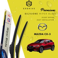EZDRIVE Premium Silicone Soft Wiper Blade for car model Mazda CX-3
