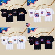 Hari Merdeka Print Family Tops Naitonal Day T-shirt Malaysia Theme Family Day Shirt Independence Day