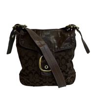 二手COACH 11436 經典款肩背包/斜背包，ブラウン