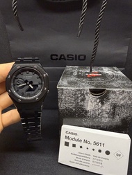 [AP 改裝] CASIO 卡西歐 GA-2100 AP Modded Casioak black stainless steel ga2100 watch 愛波改裝 黑色 農家橡樹 不鏽鋼 手錶