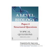 [Topical - Biology] CAIE A2 Level Biology Past Year Papers