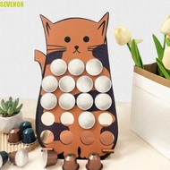 SEVENON Coffee Bar Organizer, Wooden Unique Cat Coffee Pod Holder, Stylish Multi-Tier Space-Saving C