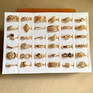 D3W! [[Pack of 36 pcs]] 23K Gold Color Anti-Rust Ring