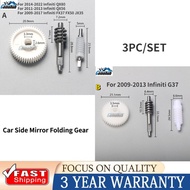 3PC Car Side Mirror Folding Motor Gear for Infiniti QX80 QX56 FX37 FX50 JX35 G37