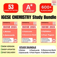 [Softcopy PDF📚] Cambridge IGCSE Chemistry 0620 A* Softcopy Study Bundle (Notes, Flashcards, Quizcard