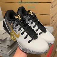 NIKE 耐克 Kobe 9 Low Protro EM 白黑金色低筒籃球鞋 男女同款