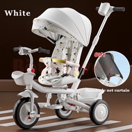 4 In 1 Stroller Bike Kids Tricycle  Kids Bike 3 Wheels Stroller Trolley Children Tricycle