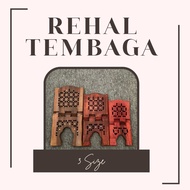 KAYU WOODEN COPPER REHAL, STUDY REHAL, COPPER FOLDING REHAL, MUQADDAM REHAL, IQRA, ALQURAN, WOODEN P