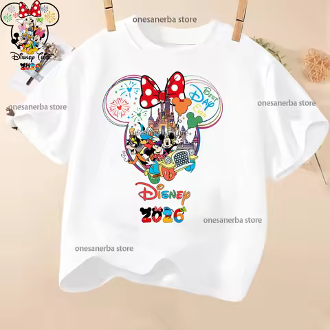 Disney Journey 2026 Toddler T-Shirt Disneyland Kids Tshirt Mickey and Minnie Toddler Kids Disney Wor