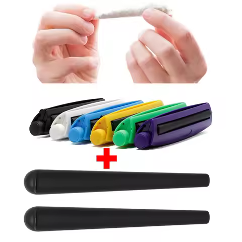 110mm Portable Manual Rolling Machine Hand Making Rolling Tool Cigarette Tobacco Herb Roller Cone wi