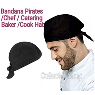 Bandana Chef Hat Catering bakers Cook kitchen hat Topi Chef Dapur Pirates