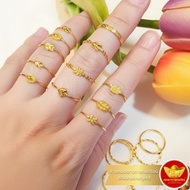 KNR Gold Ring Weight 0.4 Grams 0.4 Mixed Patterns Choose Size For Women