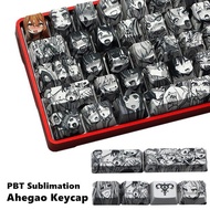 123 Style Key Ahegao Keycap PBT Sublimation Japanese Anime Keycap for Cherry Gateron Filco Kailh Mec