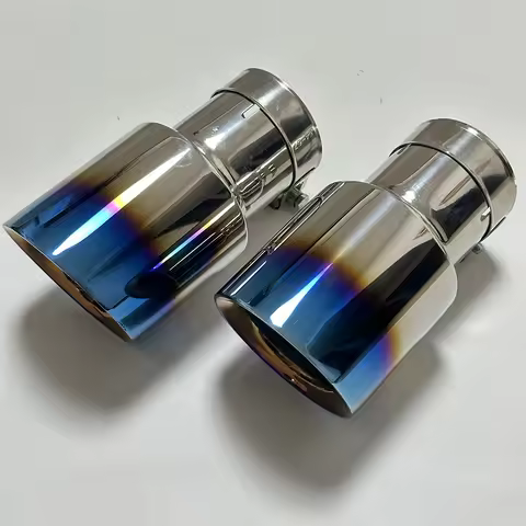 CARS attachment Exhaust pipe Tail pipe muffler Sharp tail Universal stainless steel Straight edge fl