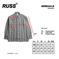 Russ Shirt Kemeja Flannel Tangan Panjang Corridor Red - Kemeja Pria