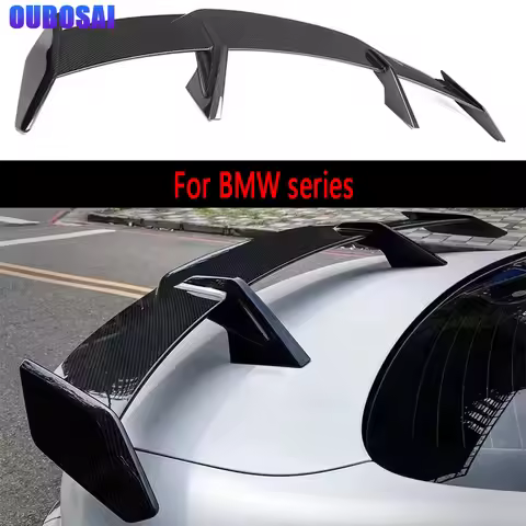 For BMW M2 F87 G87 M2C M3 F80 F82 F83 M4 M5 F90 Carbon Fiber Tail fins Rear Trunk Spoiler Guide Wing
