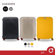 CAGGIONI กระเป๋าเดินทาง รุ่นจอย (Joy) C20021 ขนาด 24 นิ้ว [สีเทา/สีนู้ด/สีเหลือง] วัสดุPP100% 4 ล้อ 