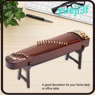 YUEJI Miniature Guzheng Model, Brown Portable Chinese Guzheng Statue, Miniature Wooden Mini Guzheng 