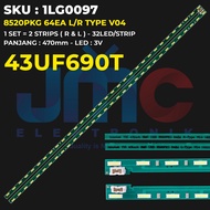 BACKLIGHT TV LG 43 Inch 43UF690T 8520PKG 64EA L/R TYPE V04