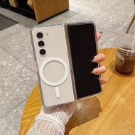 SAMSUNG Z FOLD 3 HYBRID CASE | 4 | 5 MAGNETIC CLEAR HYBRID ACRYLIC TPU SOFT Case