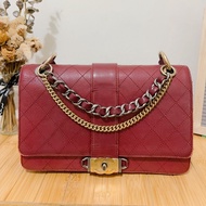 Chanel flap bag 深紅色 翻蓋包/ 郵差包/ 鏈條包