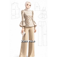 Bishop sleeve women's top pattern