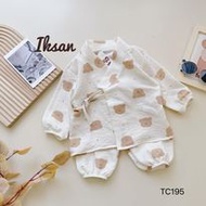 Alibaba long-sleeved yukata set for boys and girls in beautiful soft foam fabric brand IKsan.BéBe